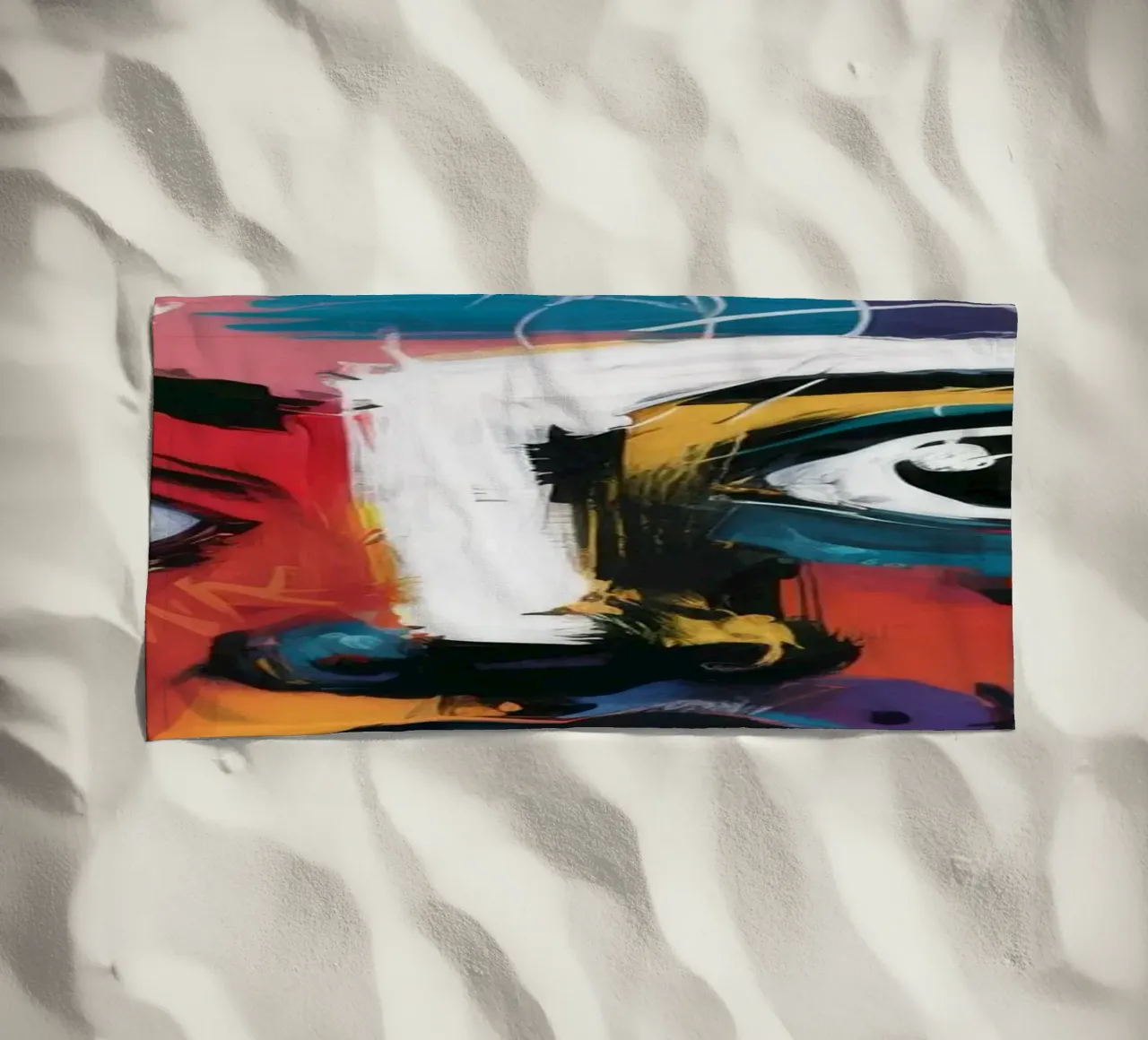 Abstract Emotional Turmoil beach towel by Muse Fragments