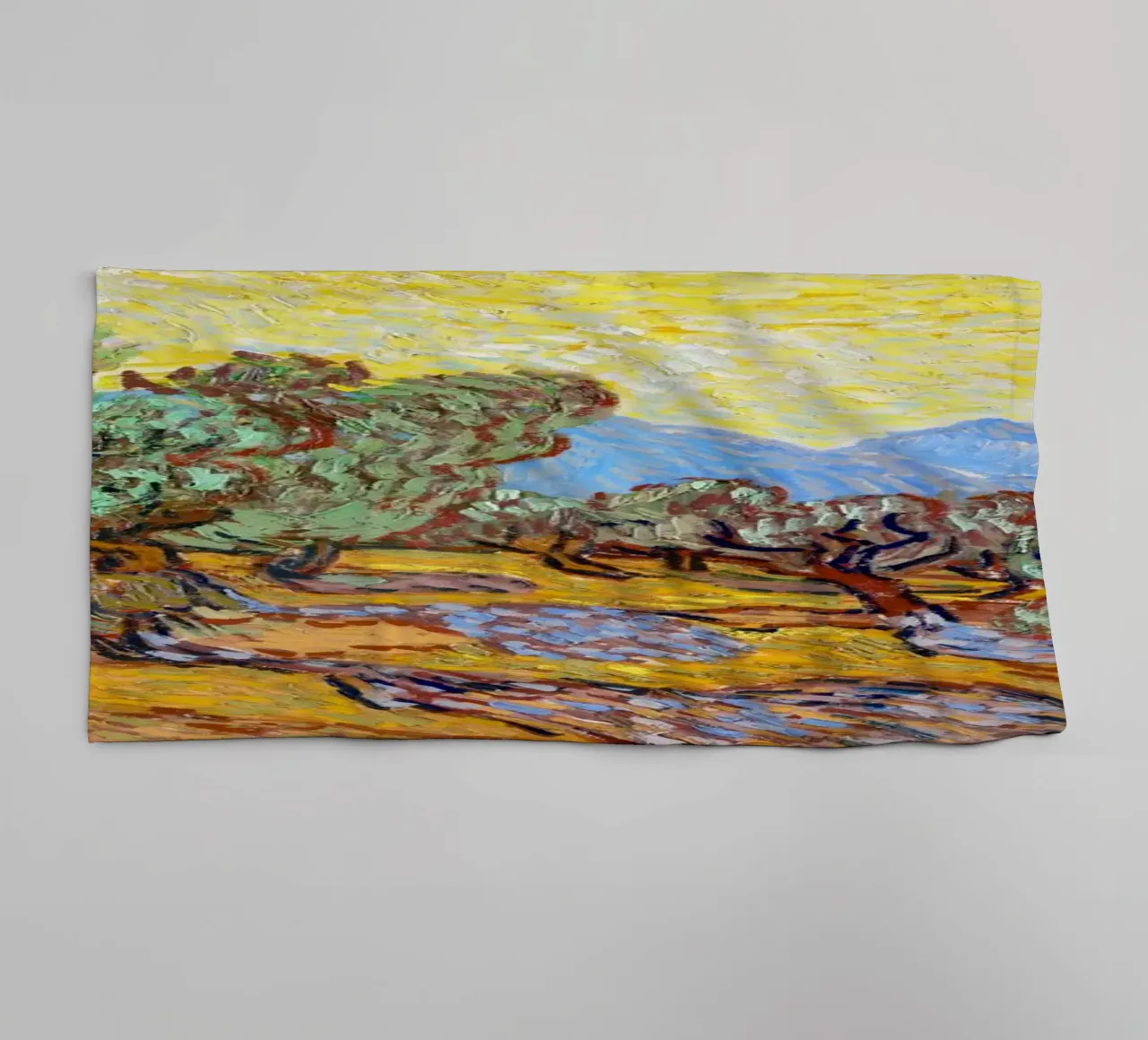 Gli ulivi di Vincent van Gogh (1889) asciugamano da bagno da Van Gogh Prints