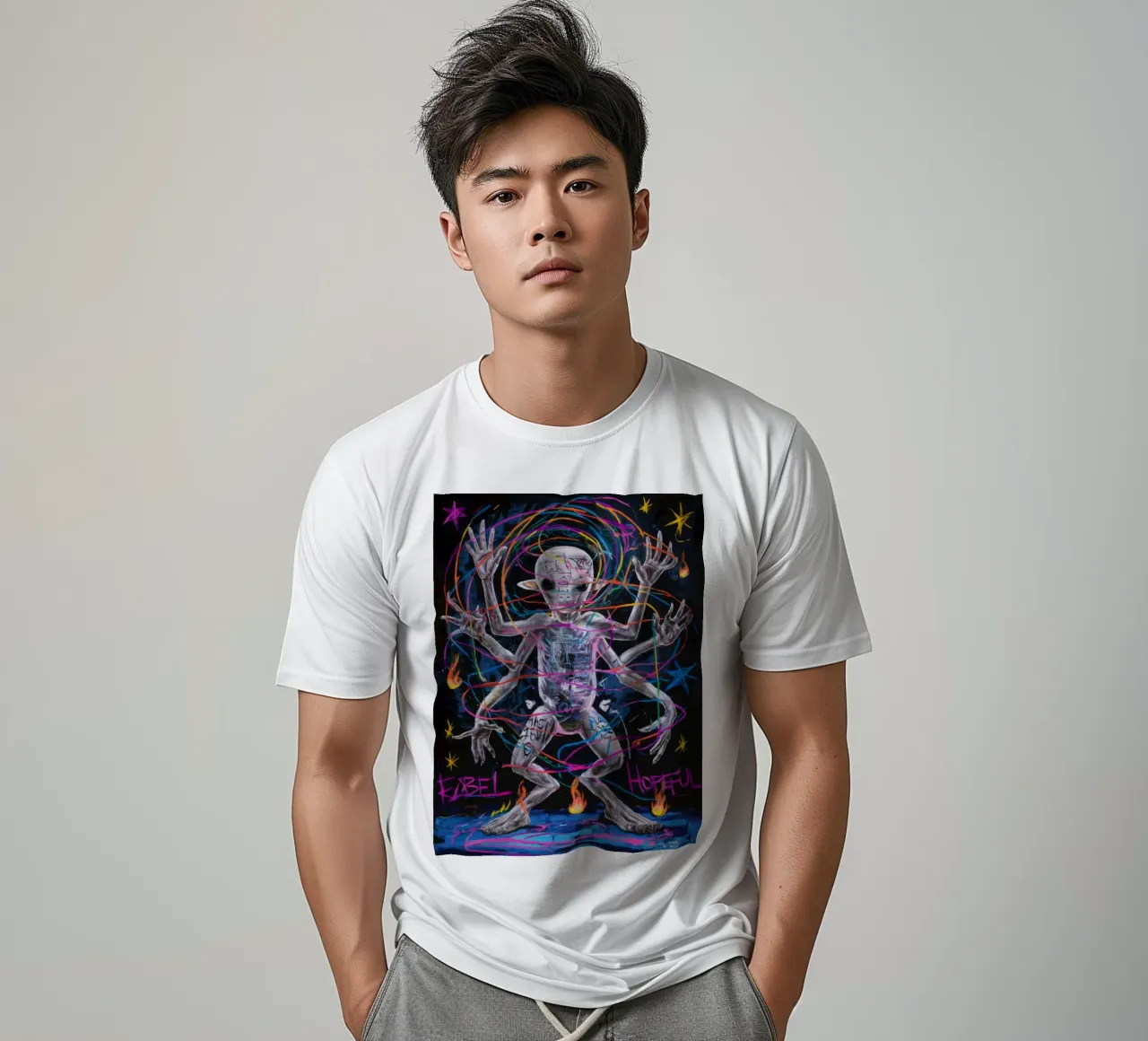 Essere cosmico eterico t-shirt da Muse Fragments
