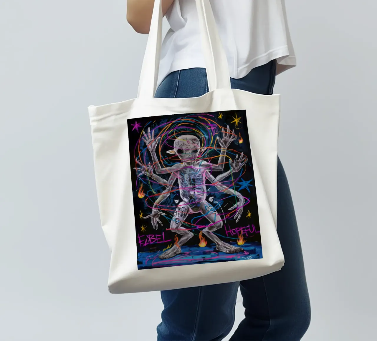 Essere cosmico eterico borsa in juta da Muse Fragments