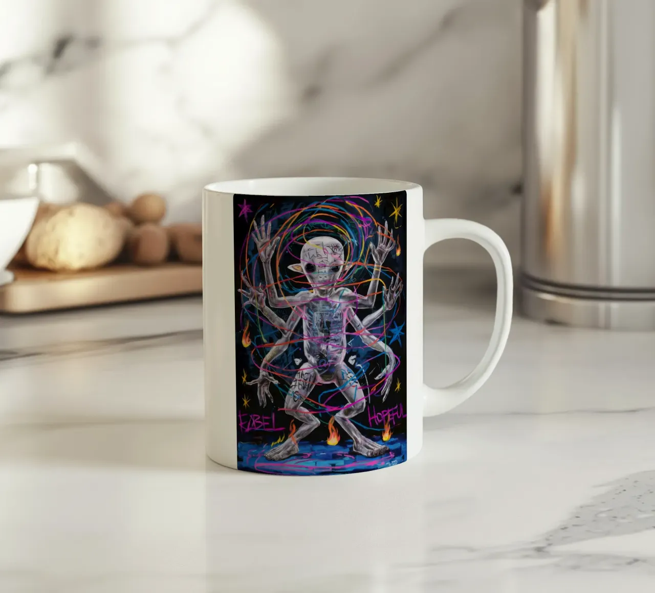 Essere cosmico eterico tazza in ceramica da Muse Fragments