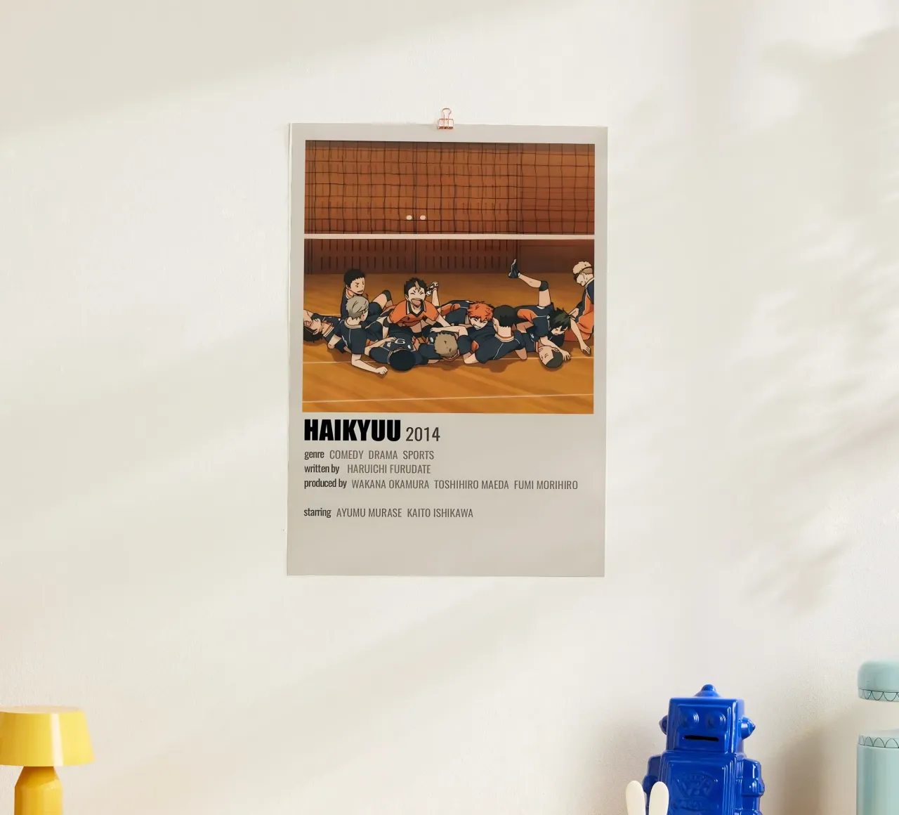HAIKYUU 2014 poster con telaio in plastica da Totoya