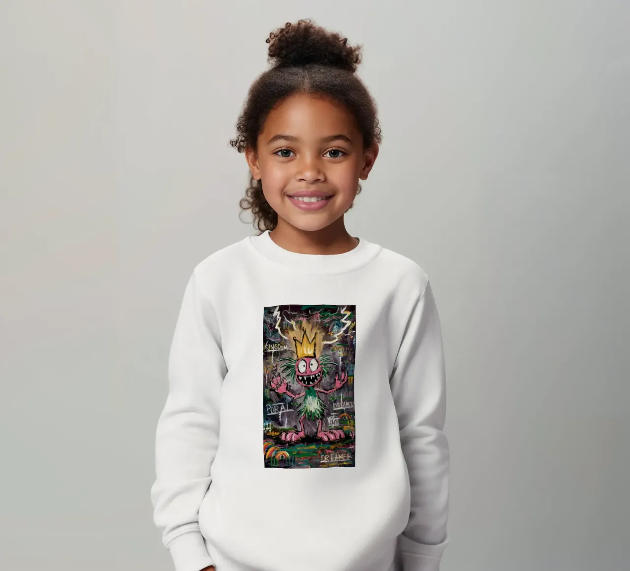 Whimsical Royal Creature kids sweatshirt by Muse Fragments