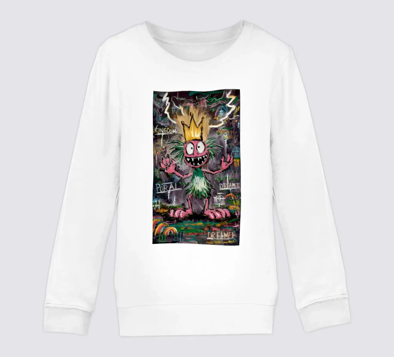 Whimsical Royal Creature kids sweatshirt by Muse Fragments