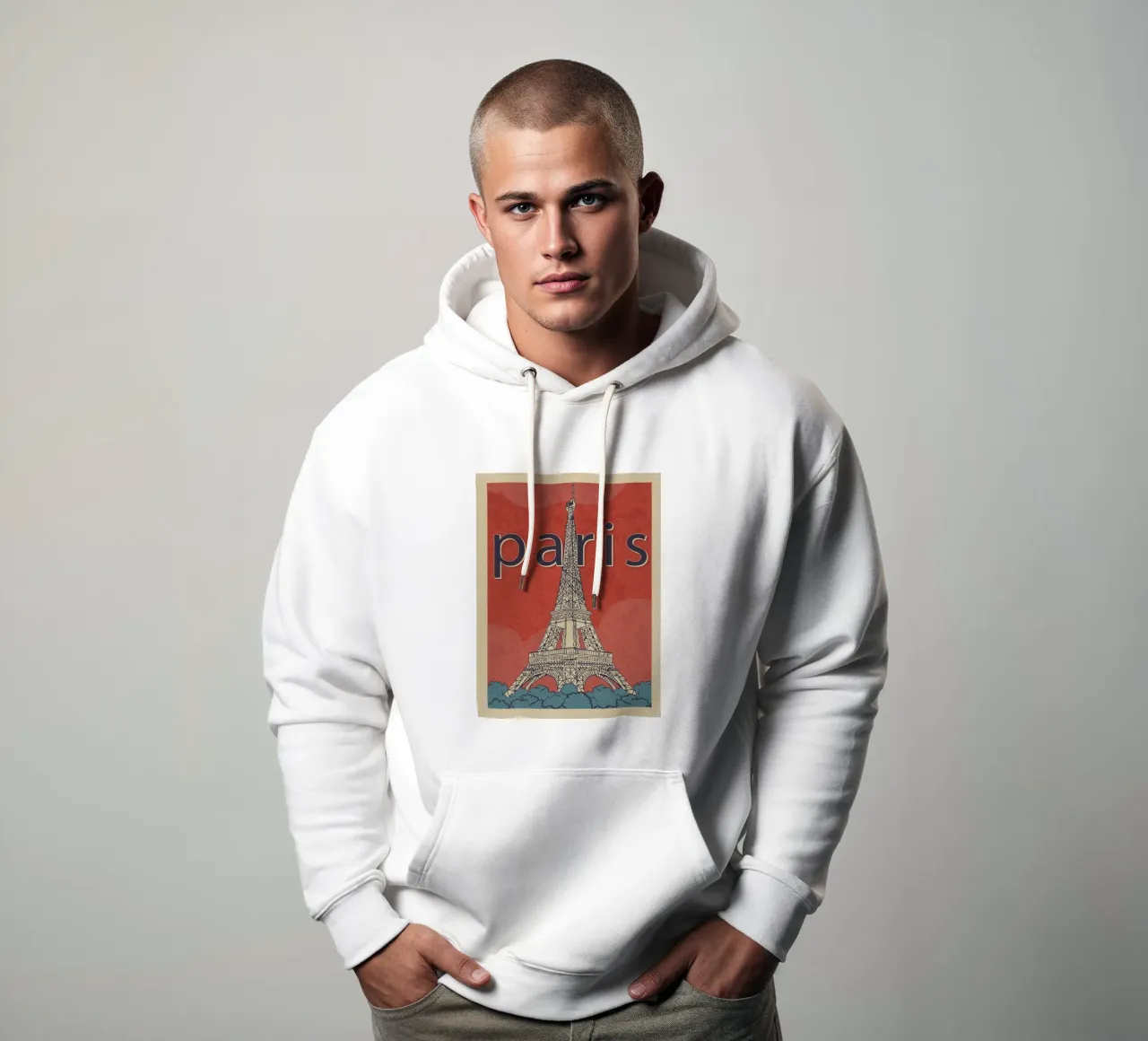 Parigi d'epoca felpa con cappuccio da 🎁 ARTVI-SHOP