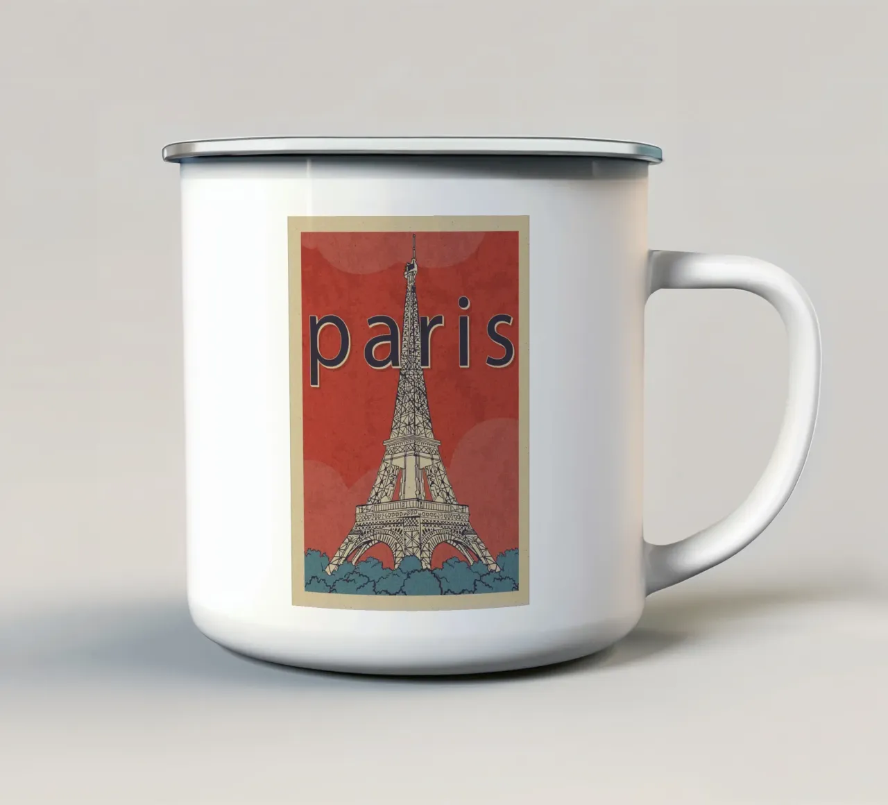 Parigi d'epoca tazza in smalto da ARTVI-SHOP