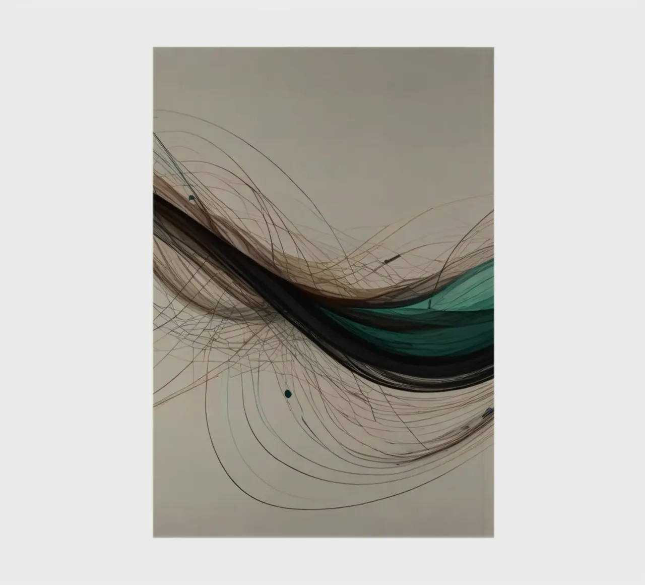 Abstract digital artwork showcasing flowing lines in earthy notebook by DesignDoodle