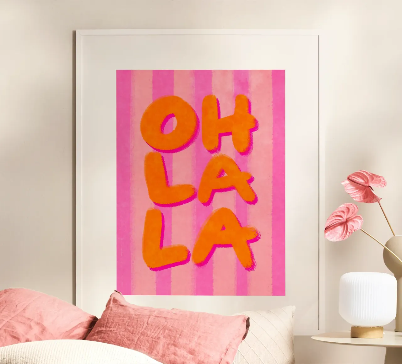 Oh La La poster con telaio in alluminio da Illustration Raissa Oltmanns