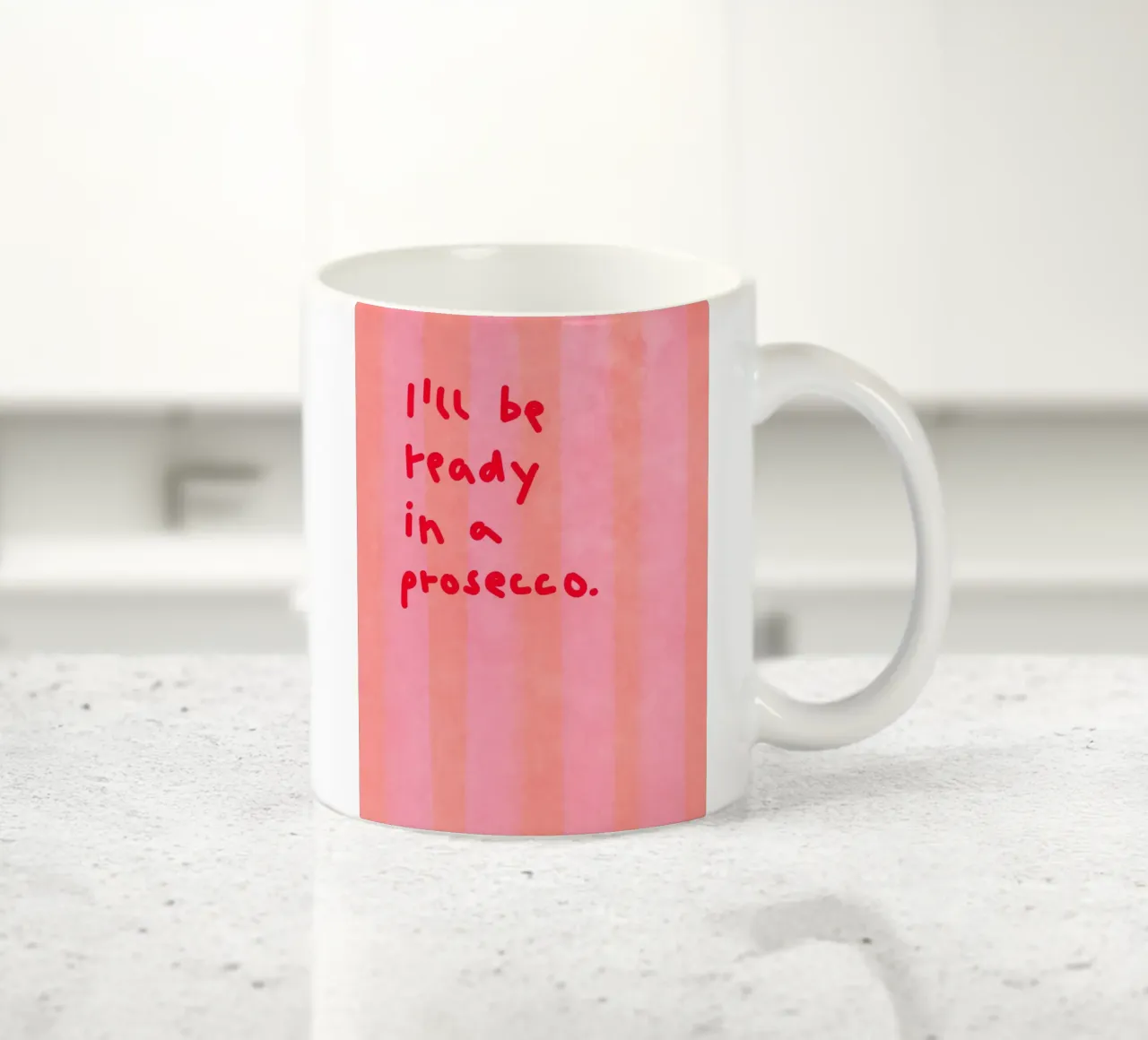 I'll be ready in a prosecco tazza in ceramica da Illustration Raissa Oltmanns