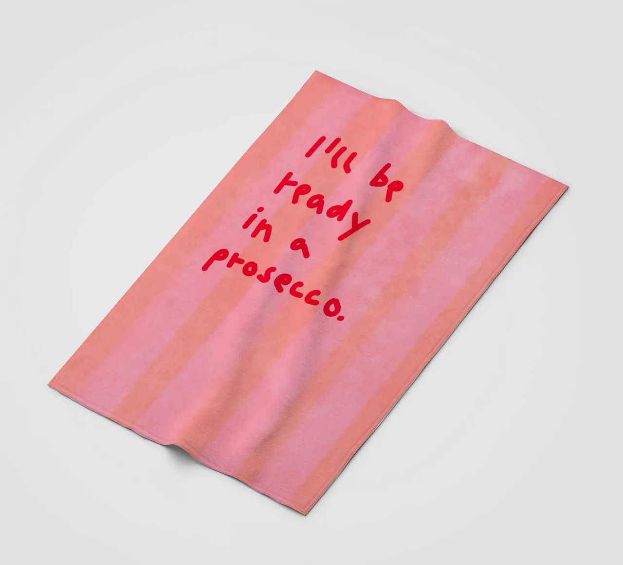 I'll be ready in a prosecco coperta in pile da Illustration Raissa Oltmanns