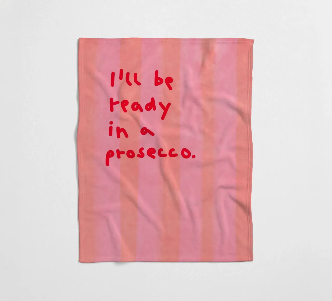 I'll be ready in a prosecco coperta in pile da Illustration Raissa Oltmanns