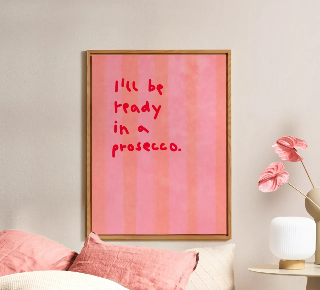 I'll be ready in a prosecco alluminio dibond da Illustration Raissa Oltmanns