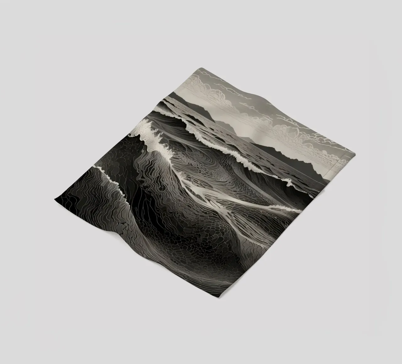 Les vagues s'écrasent contre le rivage à l'aube plaid polaire de DesignDoodle