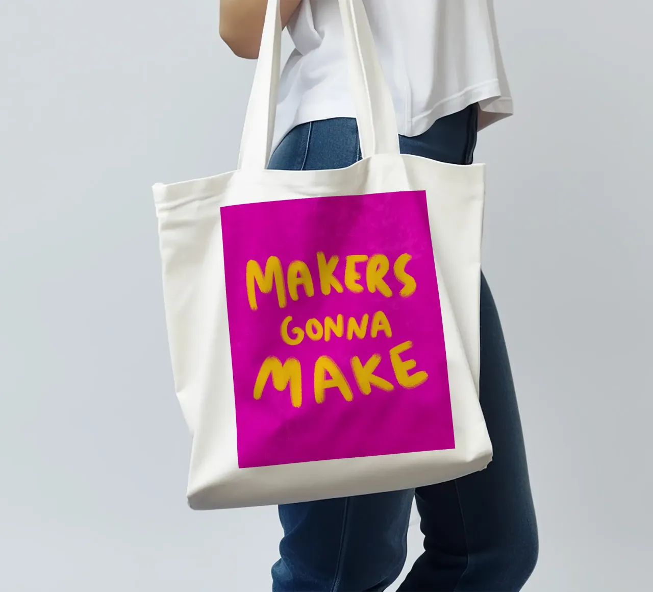 Makers gonna Make borsa in juta da Illustration Raissa Oltmanns