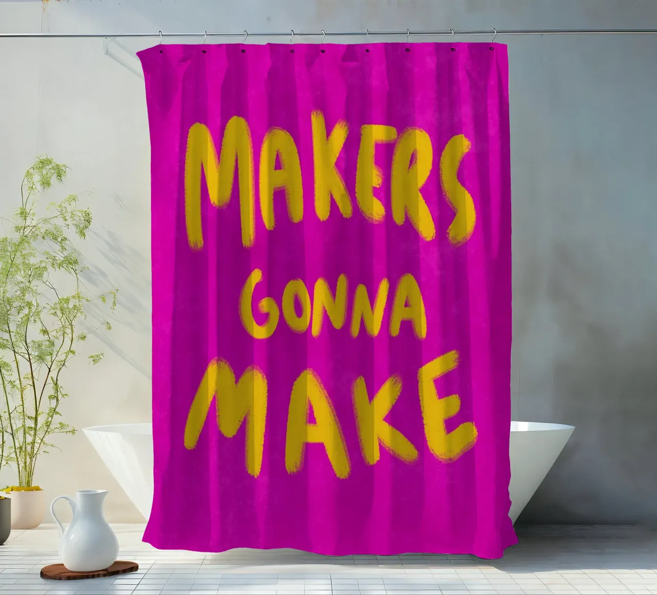 Makers gonna Make tenda da doccia da Illustration Raissa Oltmanns