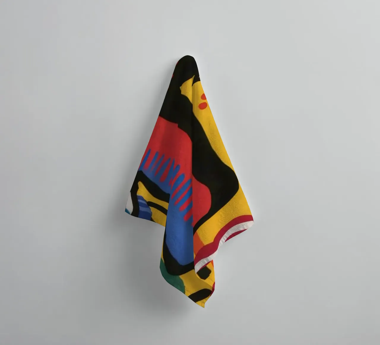 Buntes geometrisches Gesicht Handtuch von Muse Fragments