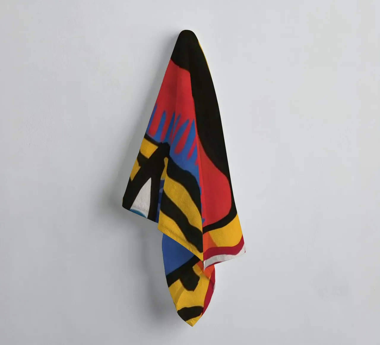 Buntes geometrisches Gesicht Handtuch von Muse Fragments