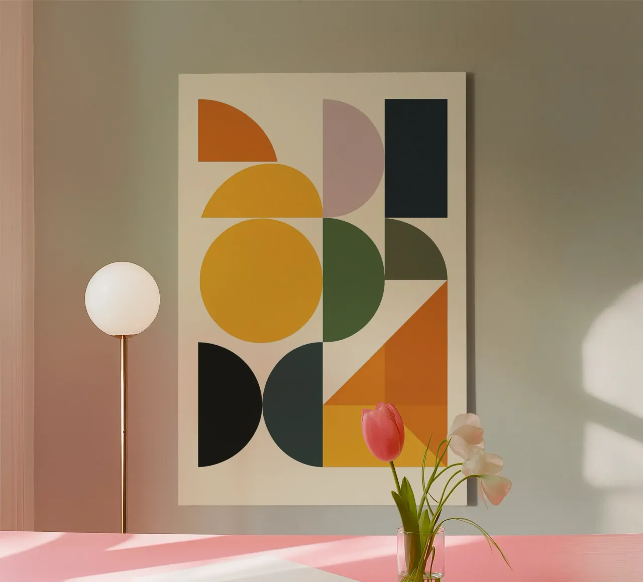 Modular Harmony - Bauhausstil tela con Cornice a cassetta da Studio M