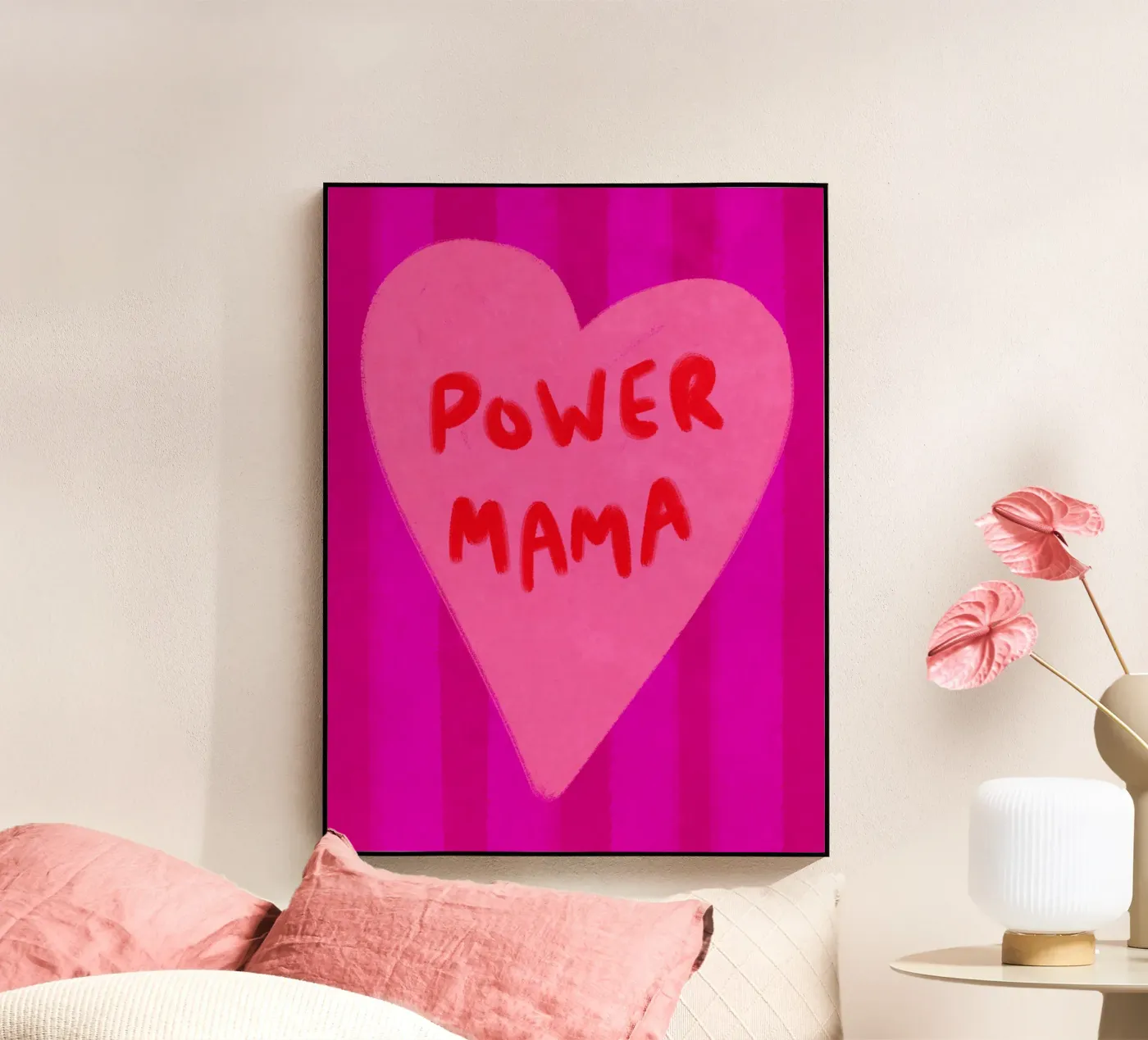 Power Mama acryl van Illustration Raissa Oltmanns