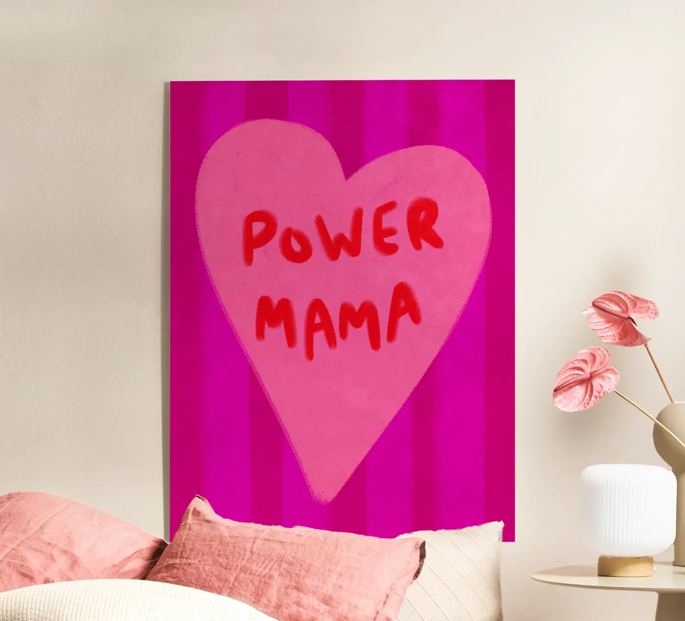 Power Mama acryl van Illustration Raissa Oltmanns