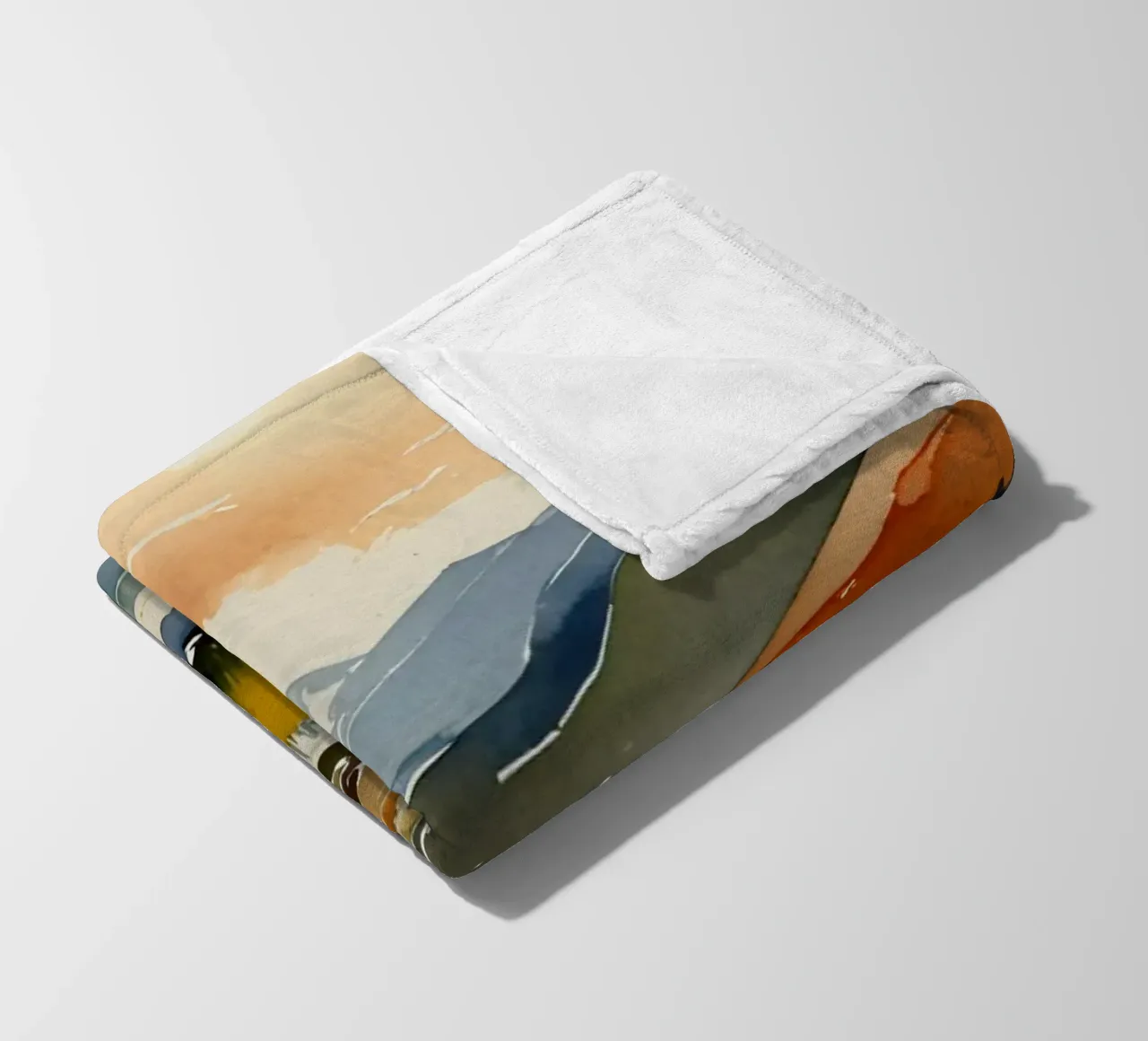 A winding river flows through colorful autumn valleys fleece blanket by DesignDoodle