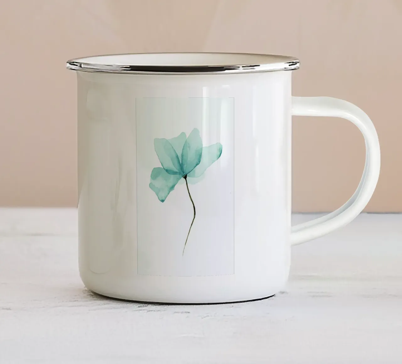 Paper Thin Flower tazza in smalto da Flora & Fauna
