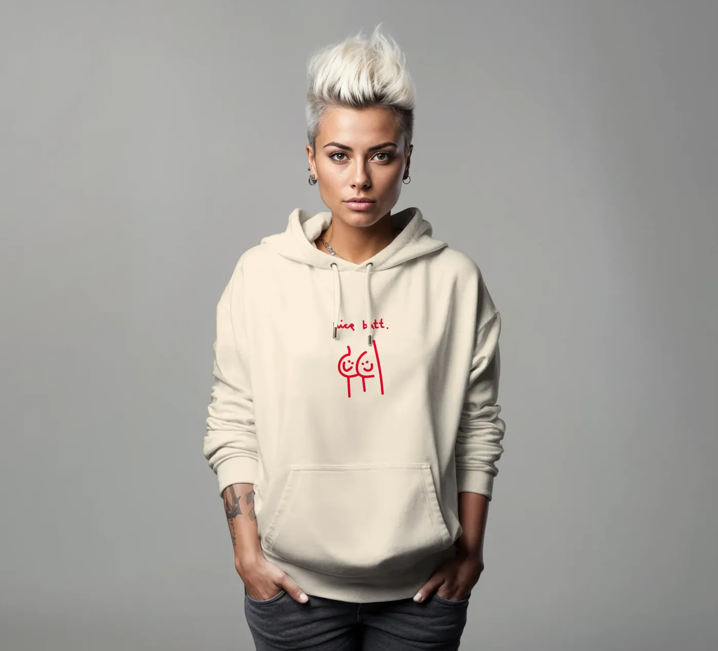 nice butt comic hoodie by Illustration Raissa Oltmanns