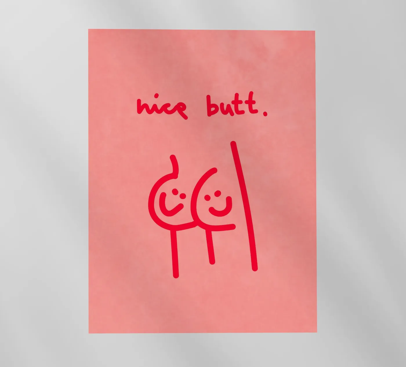 nice butt comic backlit folie van Illustration Raissa Oltmanns