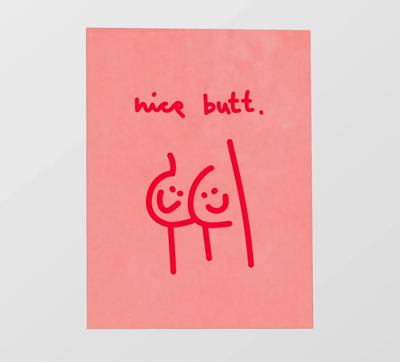 nice butt comic fotobehang van Illustration Raissa Oltmanns
