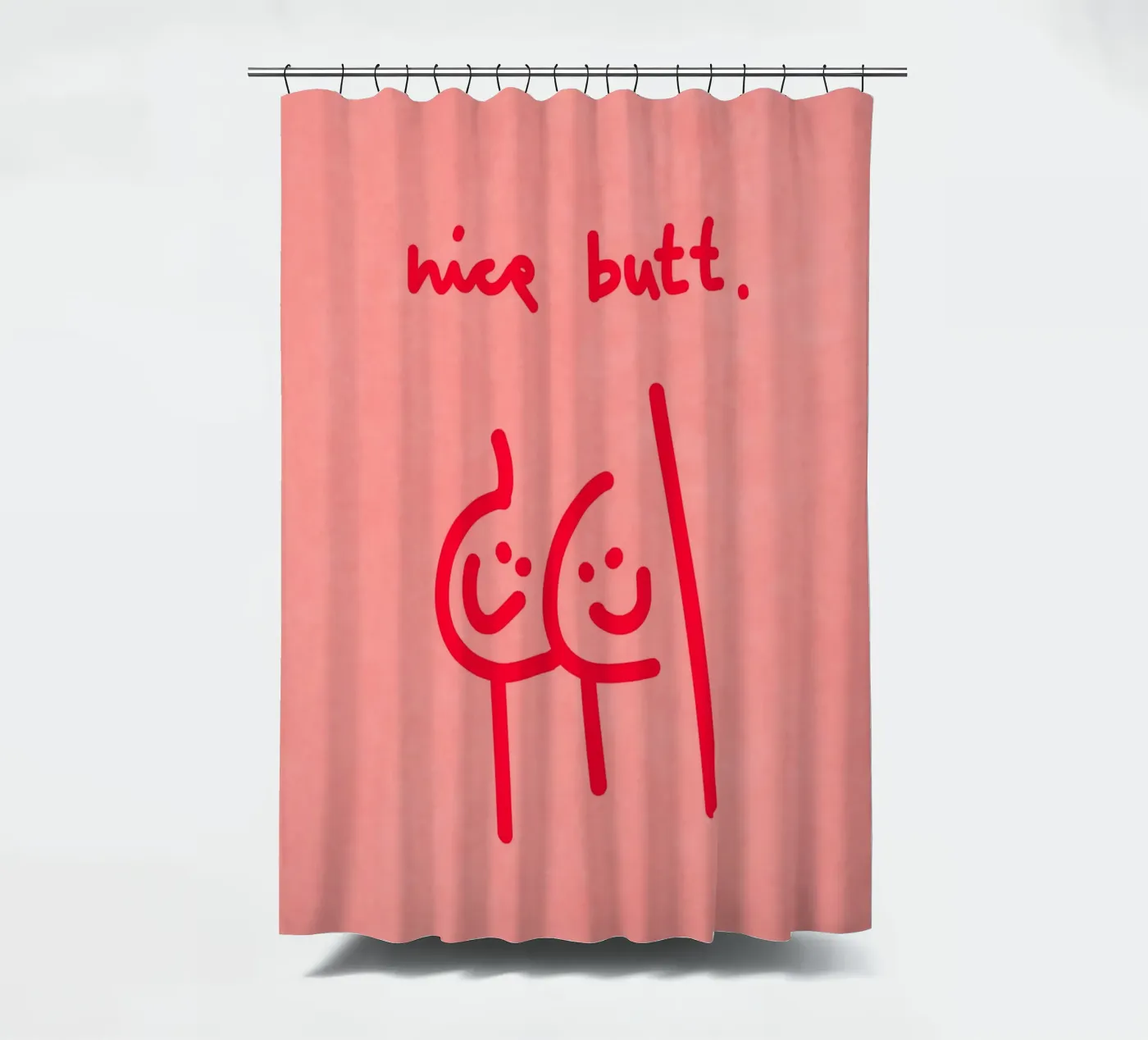 nice butt comic Duschvorhang von Illustration Raissa Oltmanns
