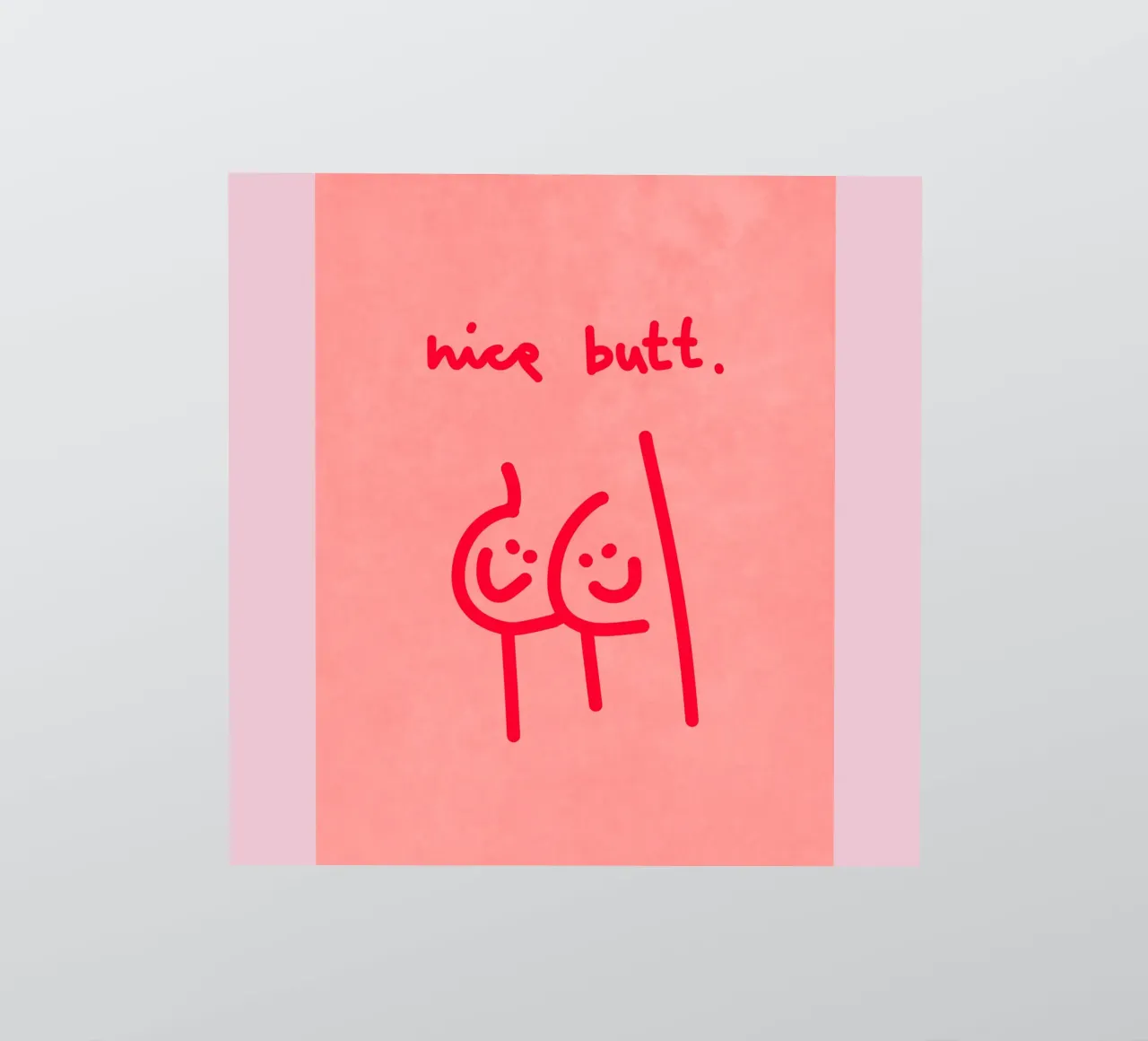 nice butt comic adesivo da Illustration Raissa Oltmanns