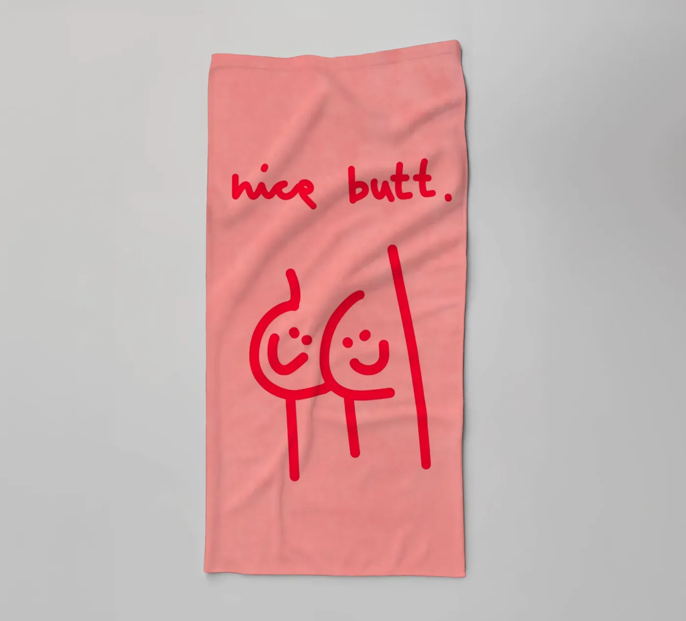 nice butt comic badhanddoek van Illustration Raissa Oltmanns