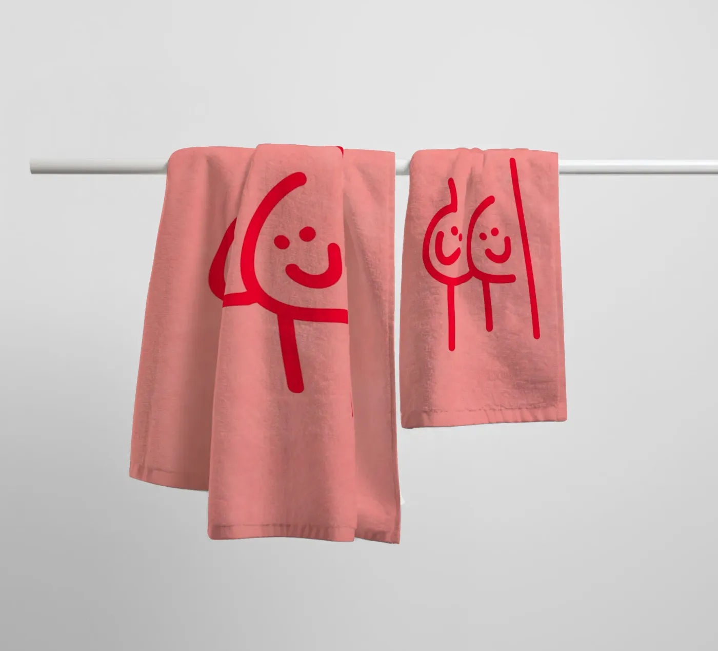 nice butt comic badhanddoek van Illustration Raissa Oltmanns
