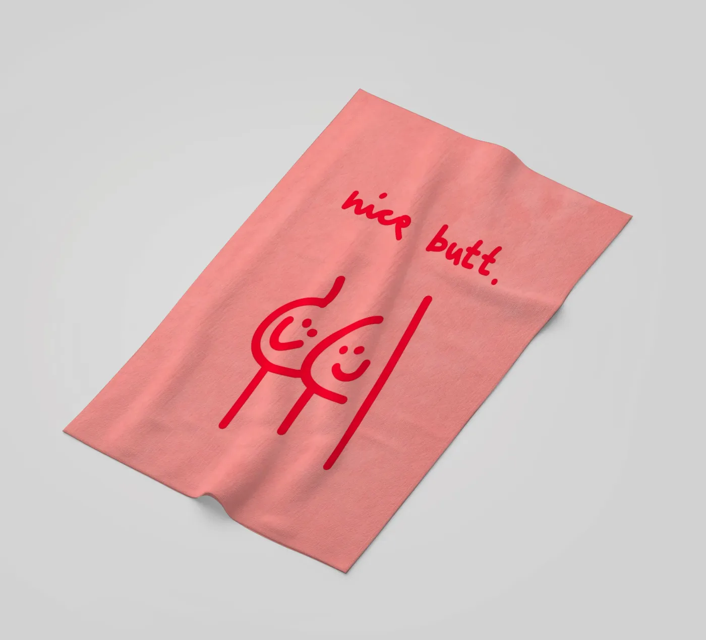 nice butt comic strandhanddoek van Illustration Raissa Oltmanns