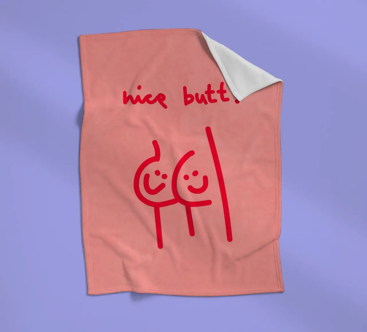 nice butt comic fleecedeken van Illustration Raissa Oltmanns