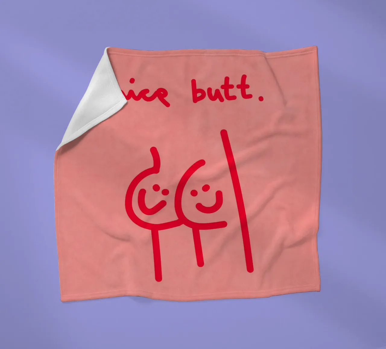 nice butt comic fleecedeken van Illustration Raissa Oltmanns