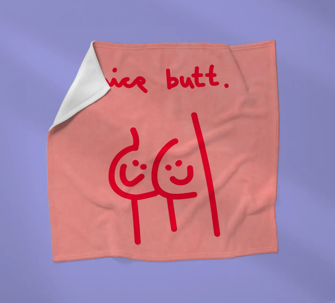 nice butt comic Fleecedecke von Illustration Raissa Oltmanns