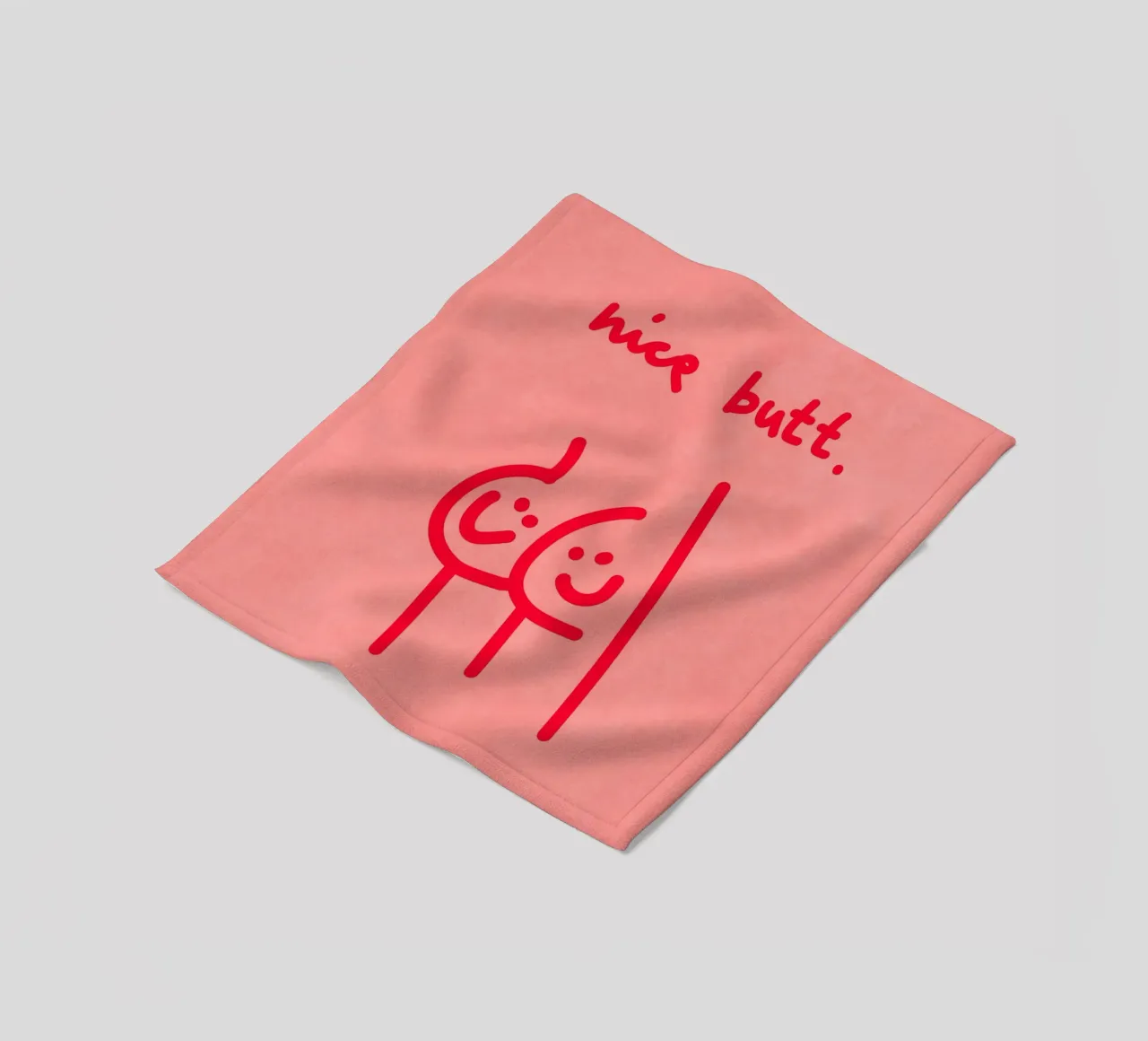 nice butt comic fleecedeken van Illustration Raissa Oltmanns