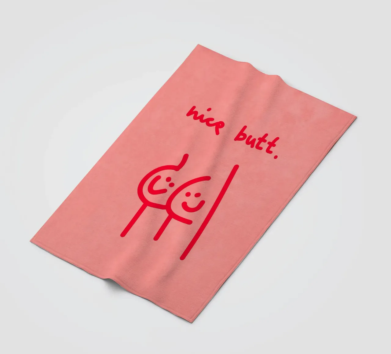 nice butt comic fleecedeken van Illustration Raissa Oltmanns