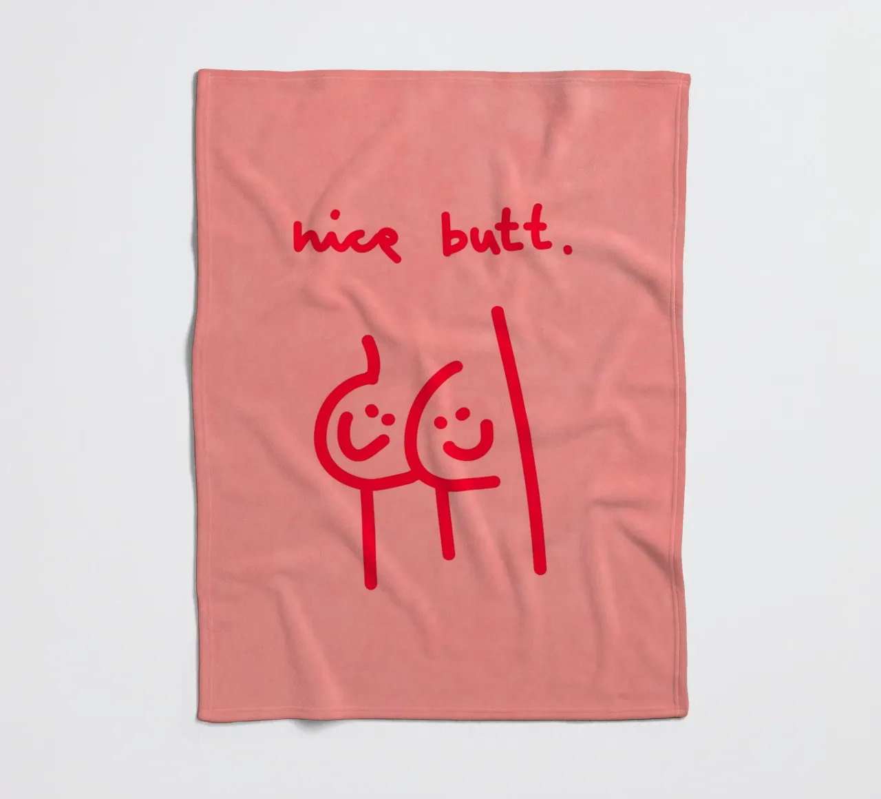 nice butt comic fleecedeken van Illustration Raissa Oltmanns