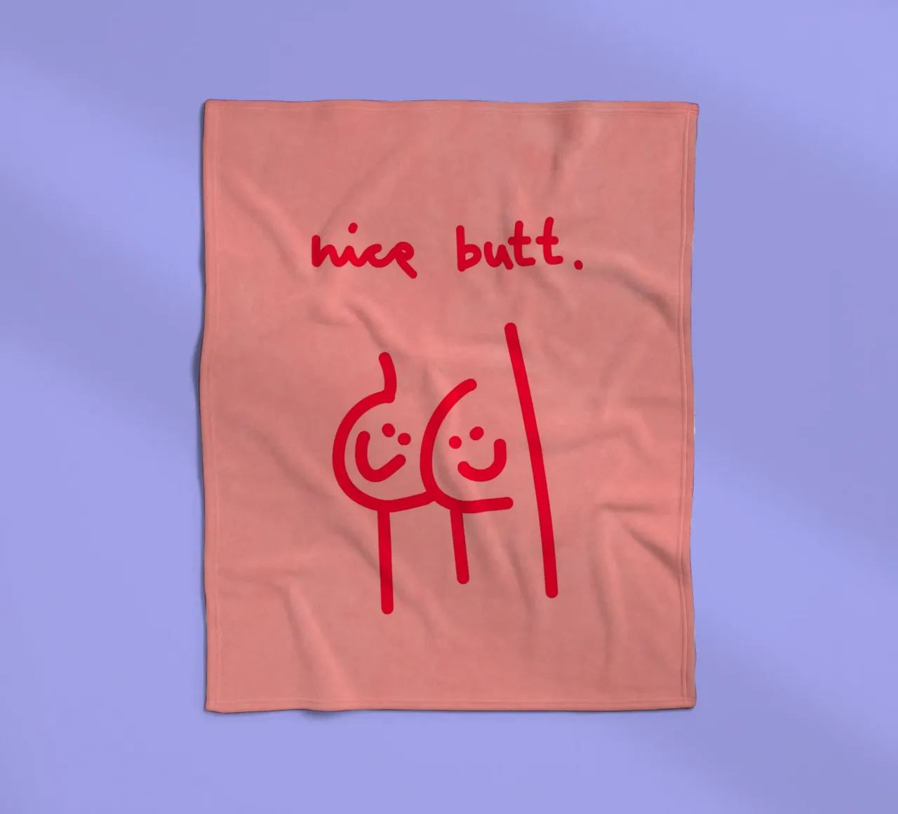 nice butt comic fleecedeken van Illustration Raissa Oltmanns