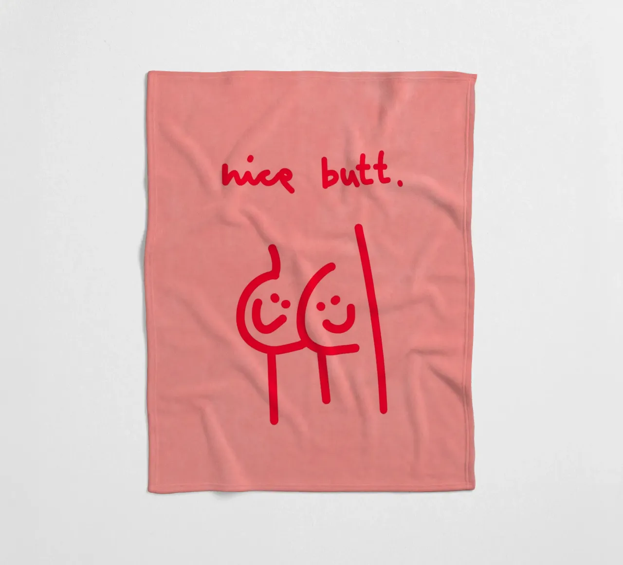 nice butt comic fleecedeken van Illustration Raissa Oltmanns