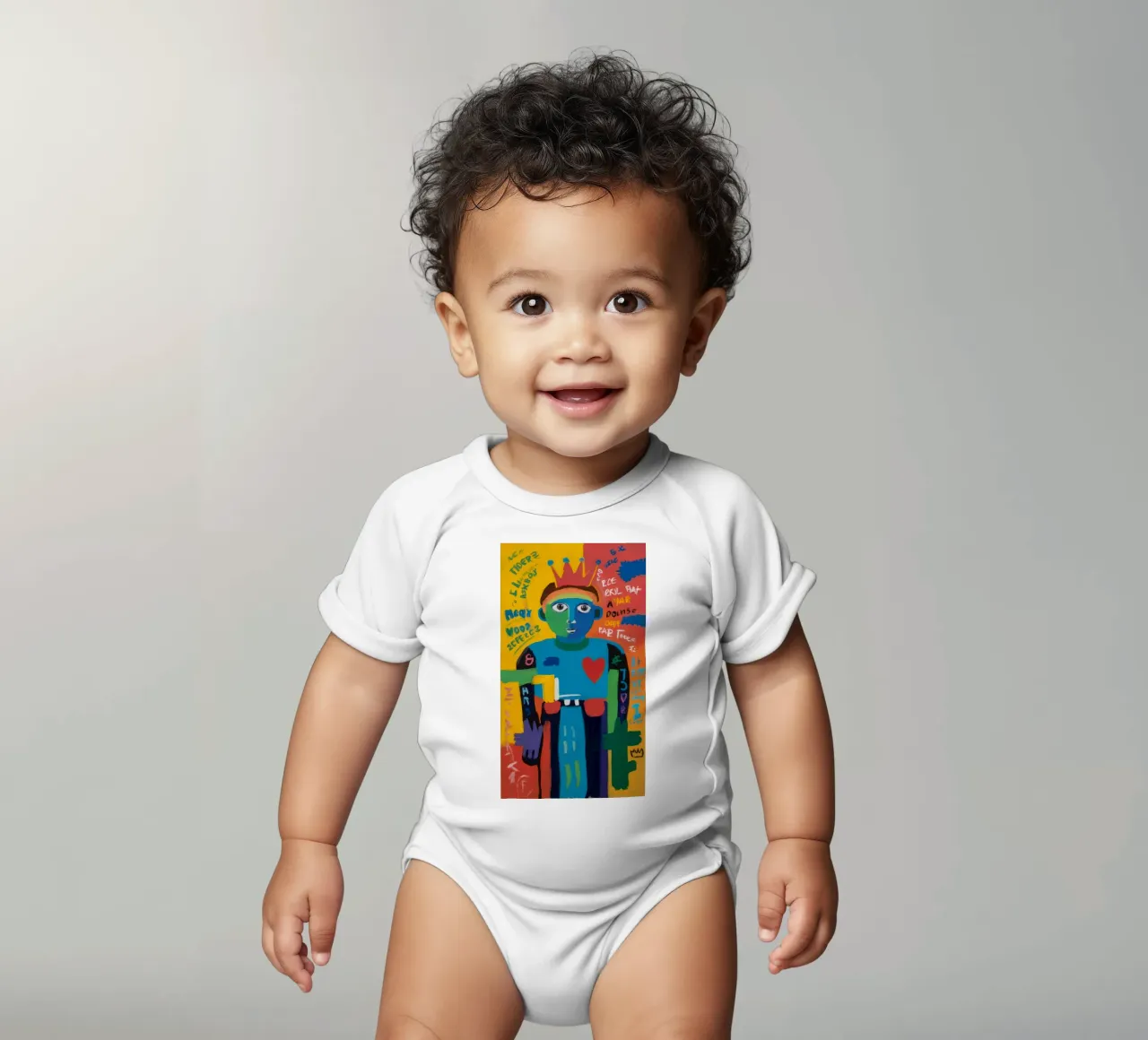 Robot cuore reale body neonato maniche corte da Muse Fragments