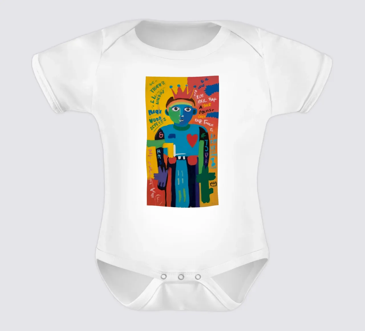 Robot cuore reale body neonato maniche corte da Muse Fragments