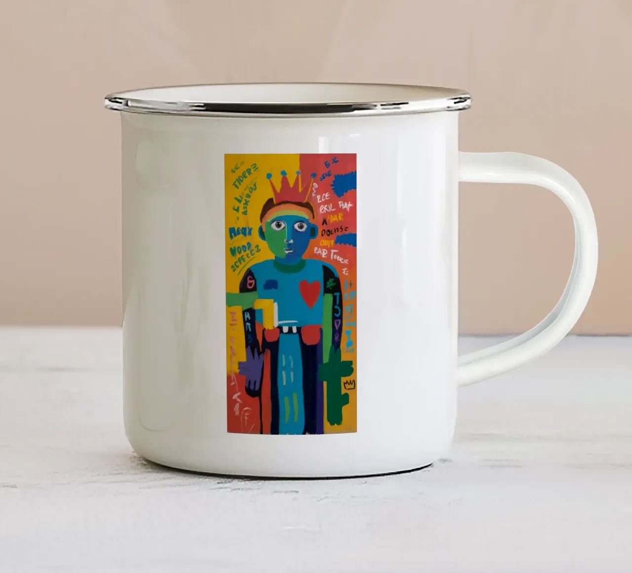 Robot cuore reale tazza in smalto da Muse Fragments