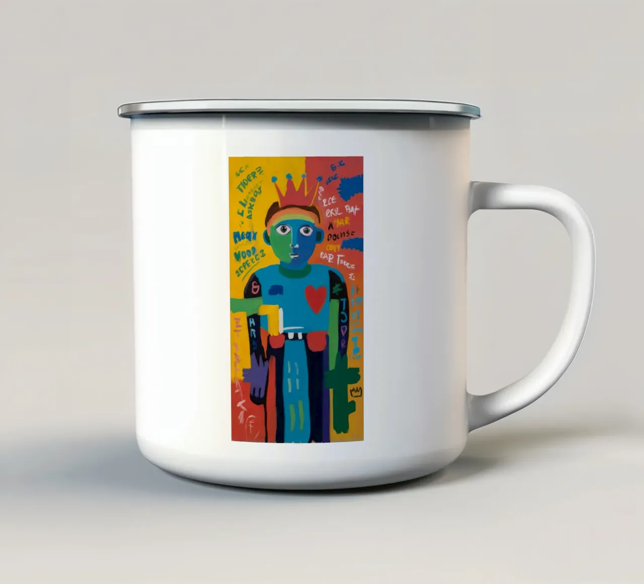 Robot cuore reale tazza in smalto da Muse Fragments