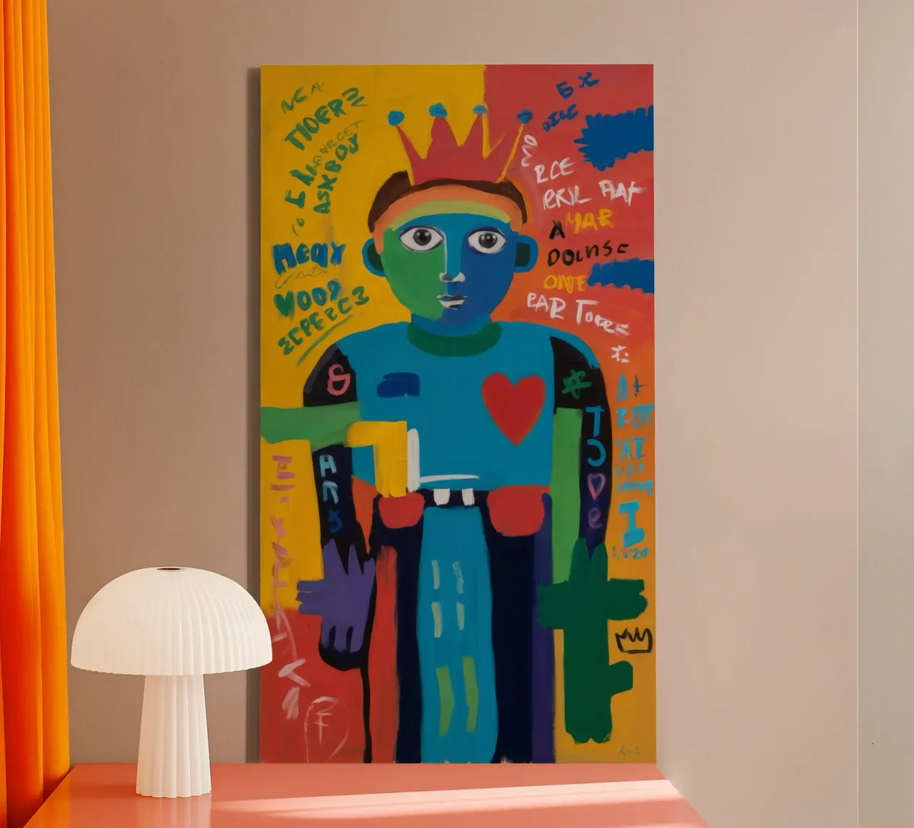 Robot cuore reale tela con Cornice a cassetta da Muse Fragments