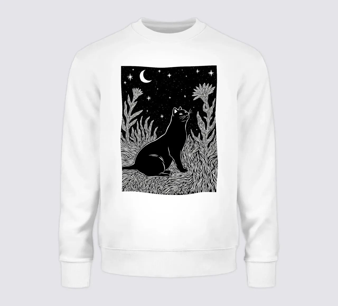 Black Cat In Night felpa da Indigo Rain