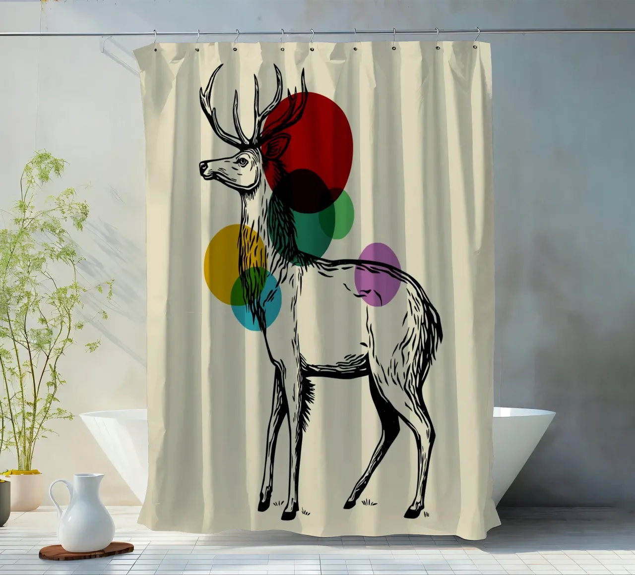 Forest Guardian shower curtain by Indigo Rain