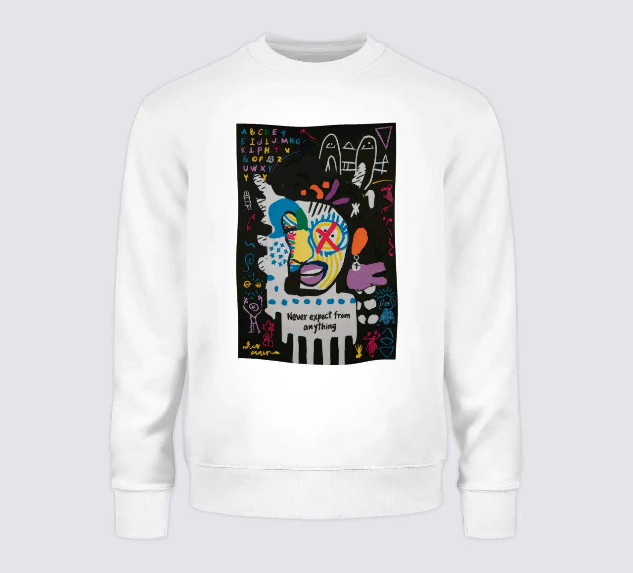 Expect Nothing Abstract sweatshirt by Muse Fragments
